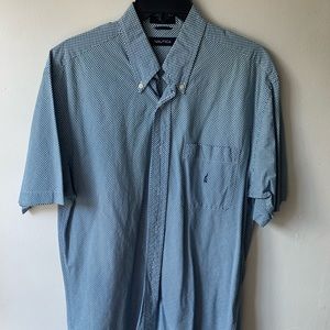 Nautica Mens Short Sleeve Dress Shirt